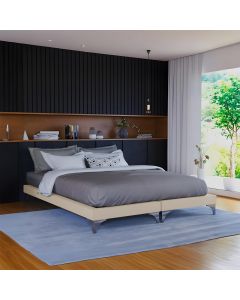 Cama Oriental Premium King Veludo Bege