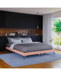 Cama Oriental Premium Queen Veludo Rose