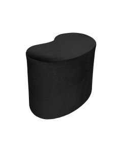 Puff Orgânico Luxo Feijão Veludo - Preto